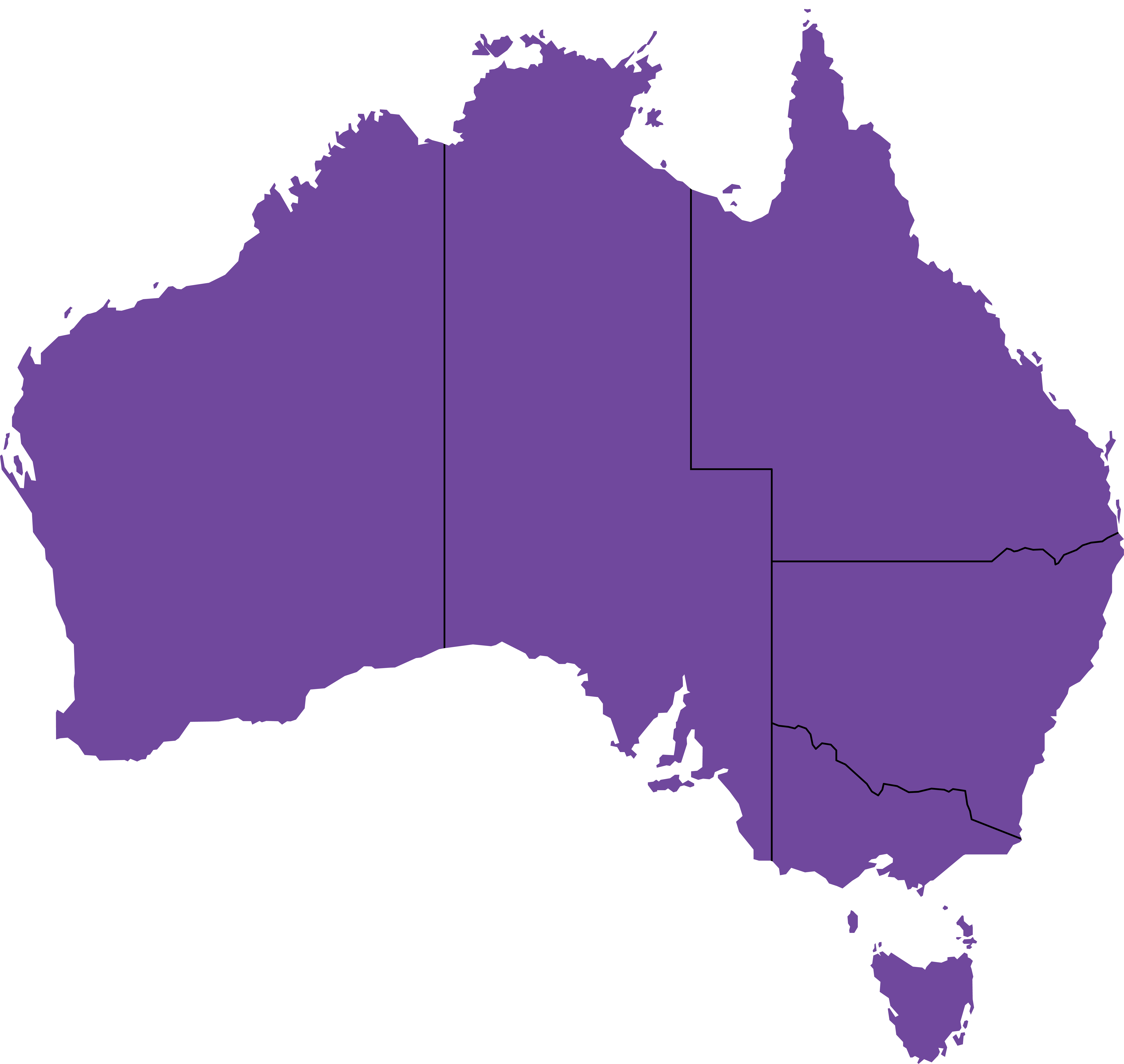 Australian map showing women's suffrage dates